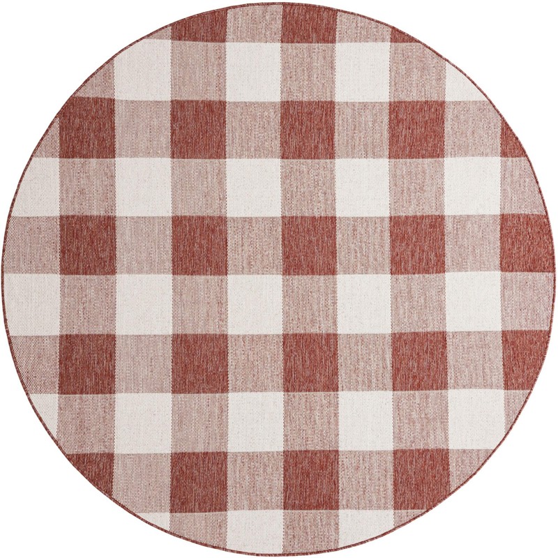 Ramona · Checkered Outdoor Rug, red