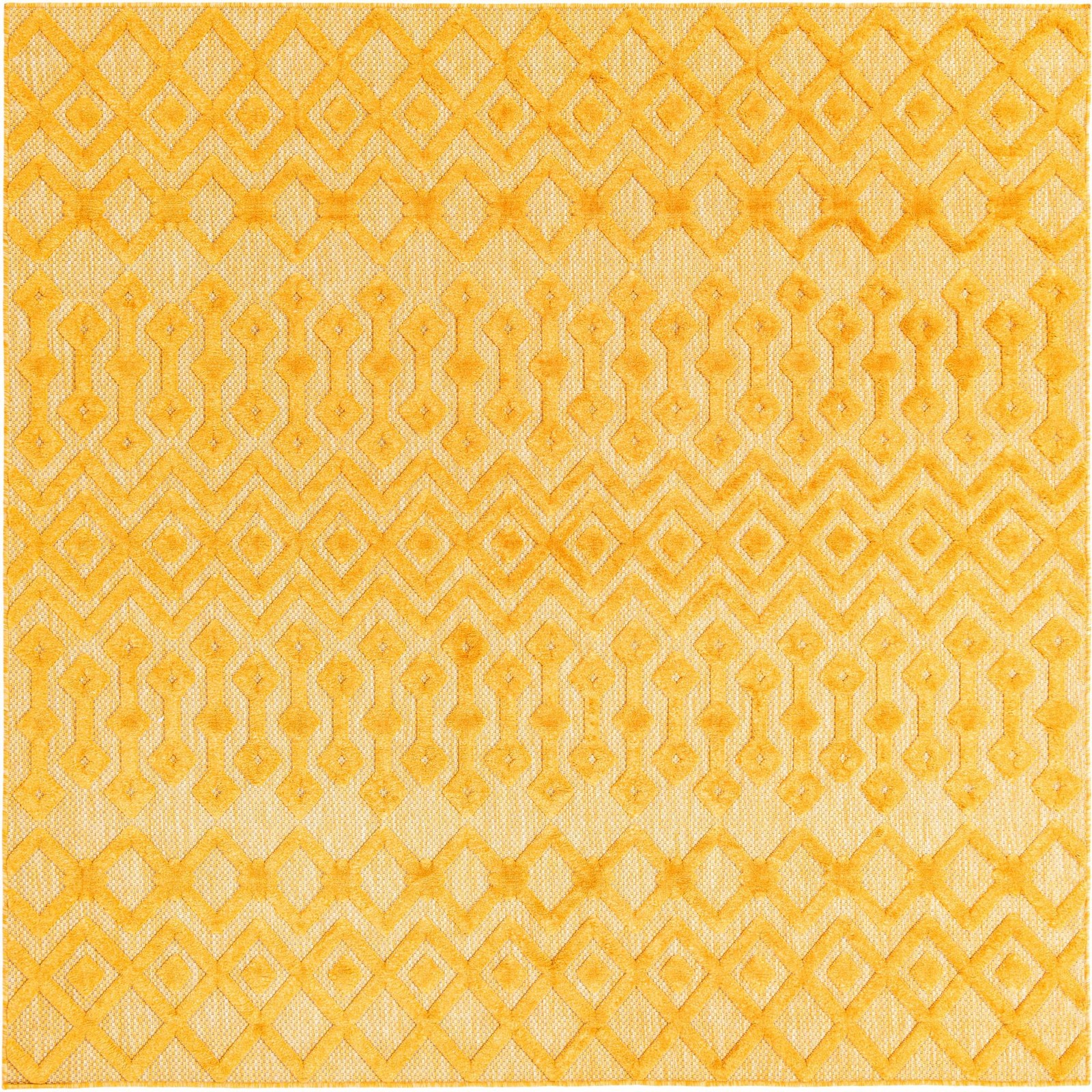 7' 10 x 7' 10 Creed · Chevron Outdoor Rug, yellow