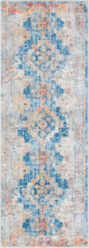 2' 2 x 6' Tillamook · Border rug, blue