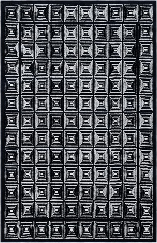 4' x 6' Atwood · Border rug, midnight blue