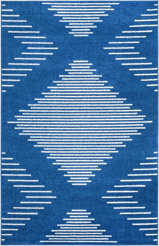 5' 3 x 8' Knox · Diamond rug, navy blue