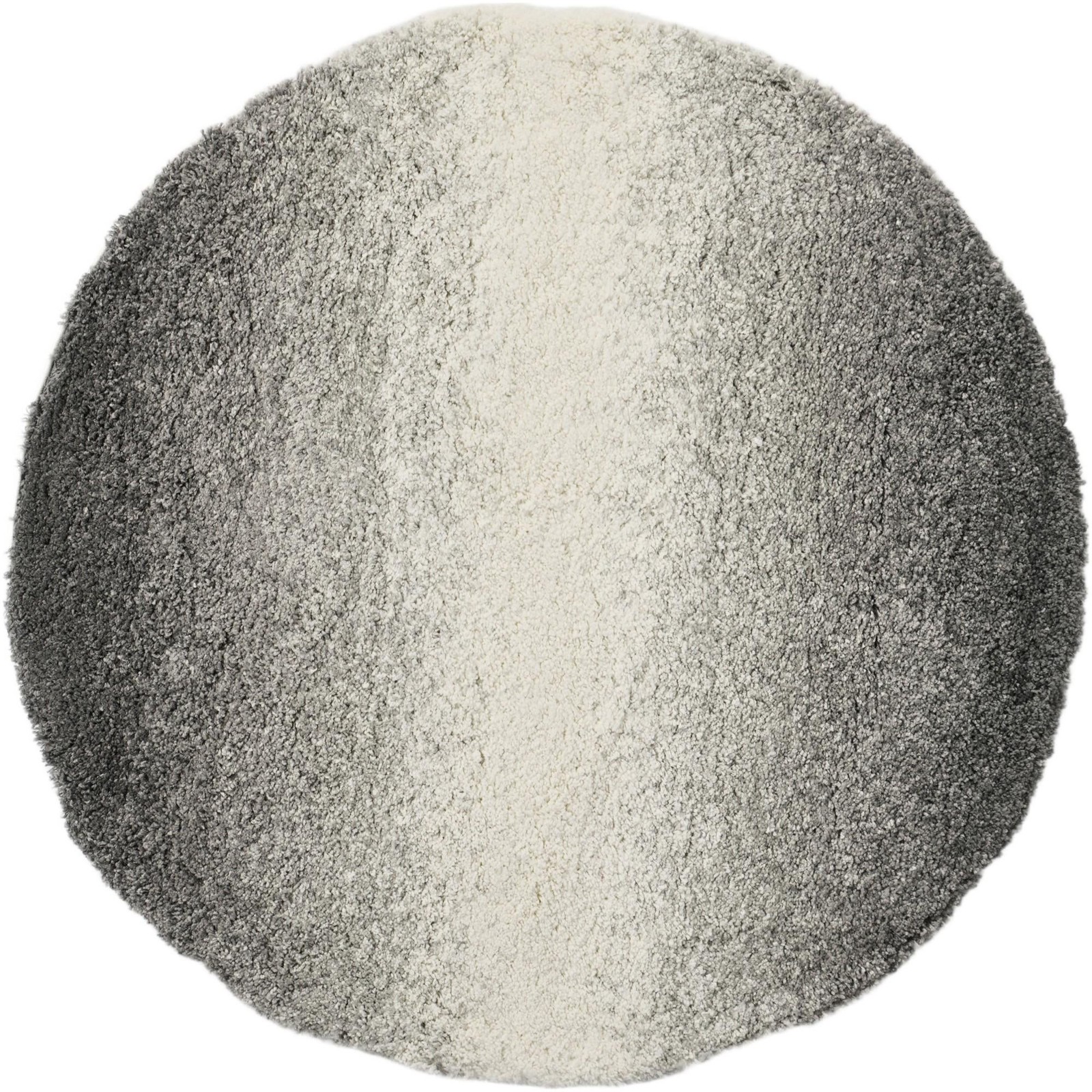 5' 3 x 5' 3 Dwyer · Gradient Shag Rug, charcoal, gray and cream
