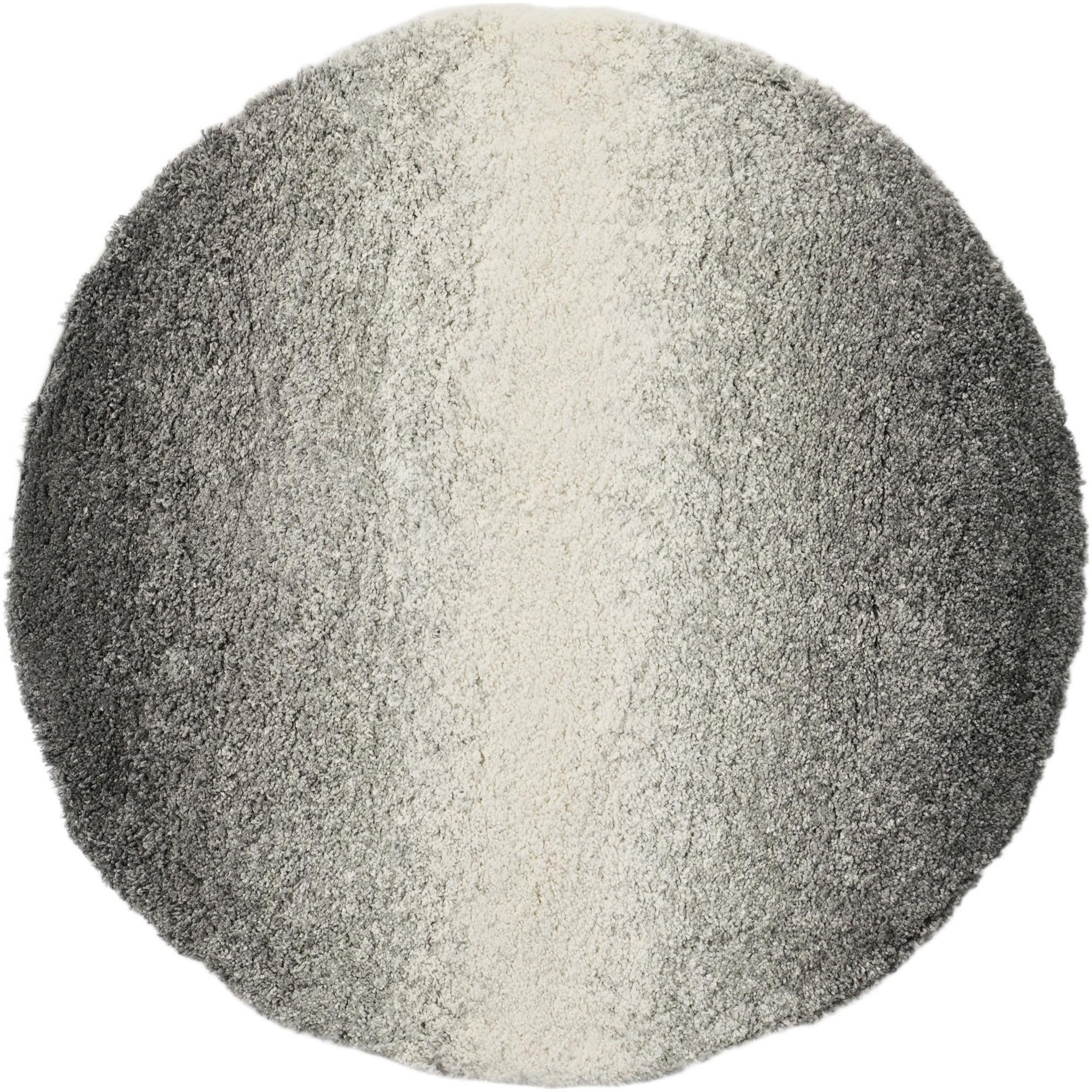 5' 3 x 5' 3 Dwyer · Gradient Shag Rug, charcoal, gray and cream
