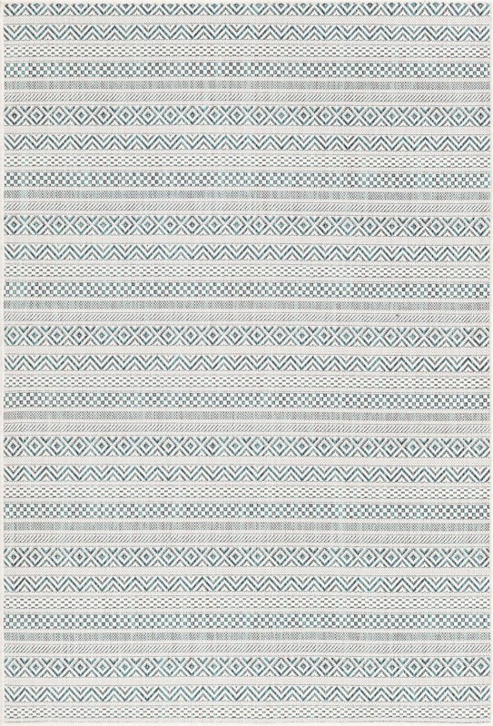 4' x 6' Merlin · Geometric Outdoor Rug, teal