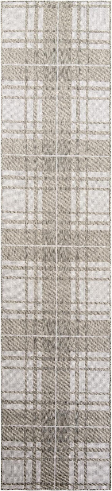 2' 7 x 12' Maguire · Plaid Outdoor Rug, gray