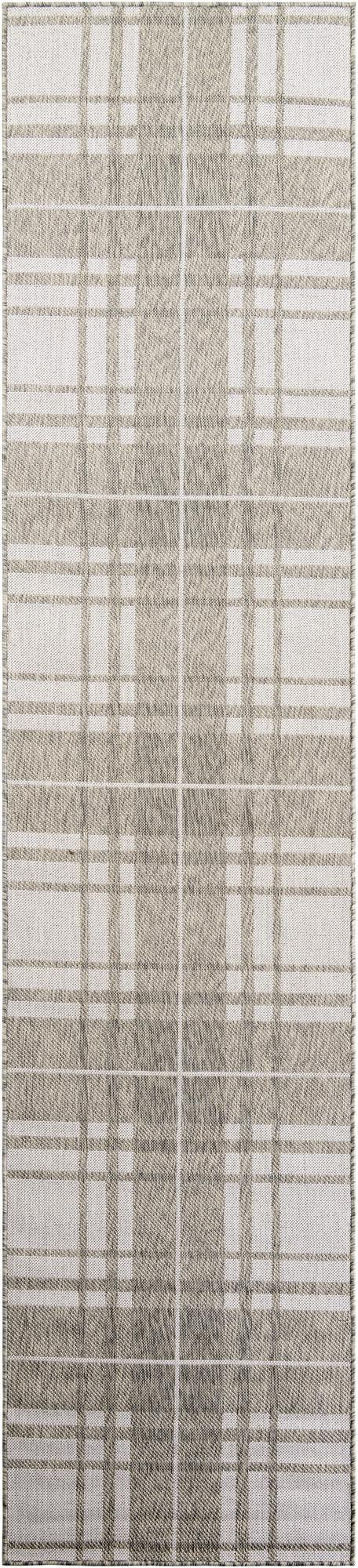 2' 7 x 12' Maguire · Plaid Outdoor Rug, gray