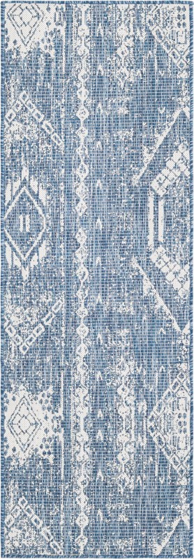 2' x 6' Wildman · Diamond Outdoor Rug, blue