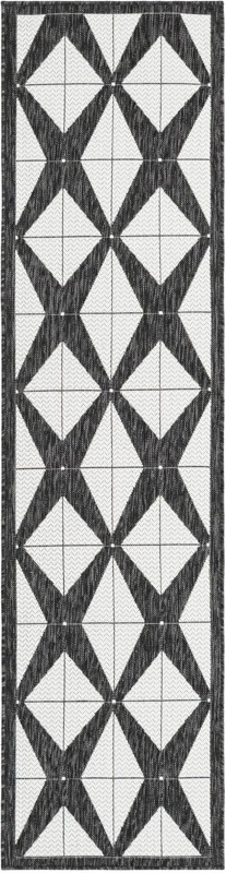 Whyte · Border Outdoor Rug, black and white