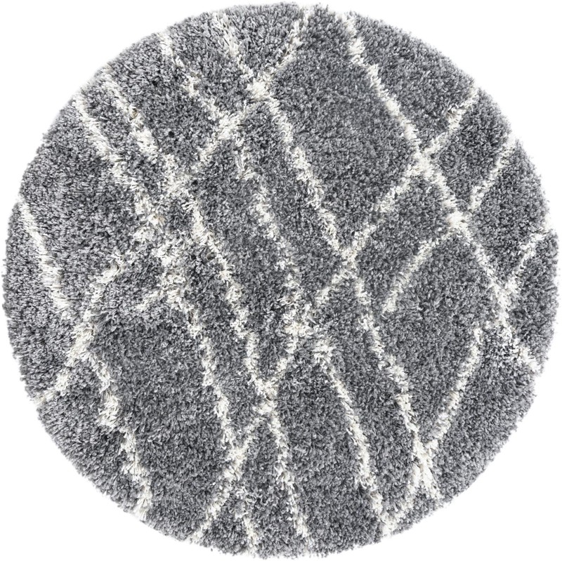 5' 3 x 5' 3 Clearbrook · Lines Shag Rug, pebble gray