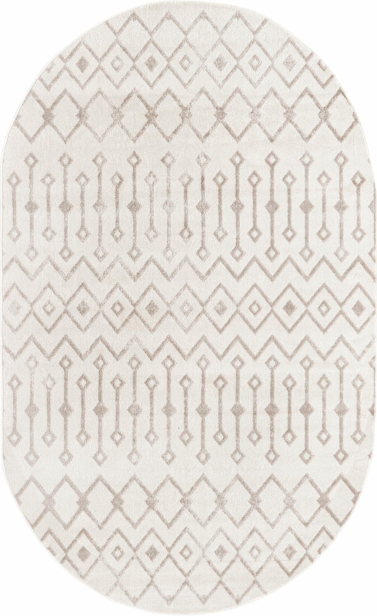 5' 3 x 8' Eugene · Diamond rug, pearl