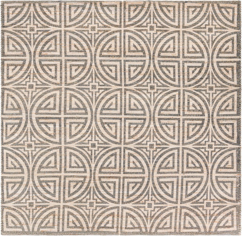 Pasco · Geometric rug, gray and ivory