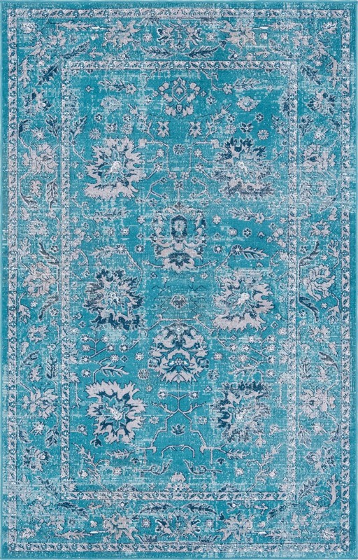 Channing · Border rug, blue