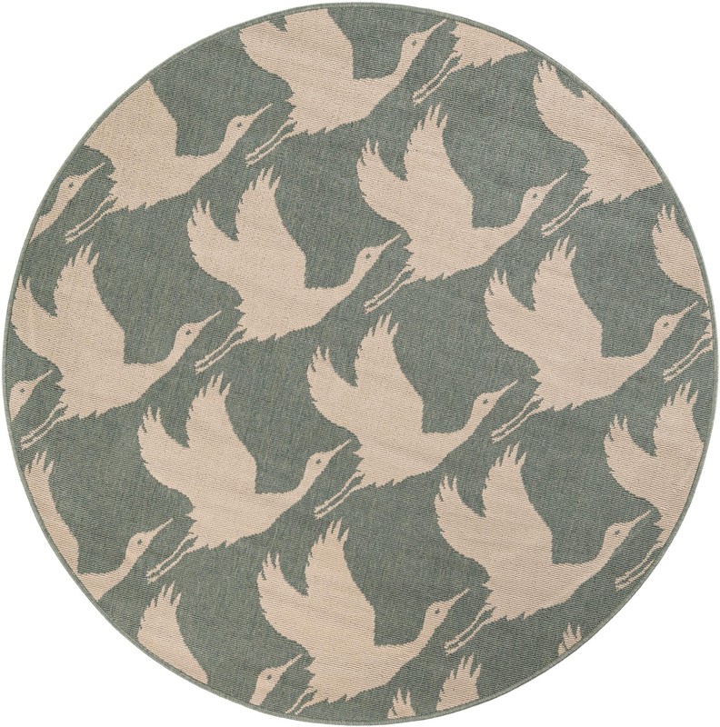 Hanover · Pictoral Outdoor Rug, stone blue