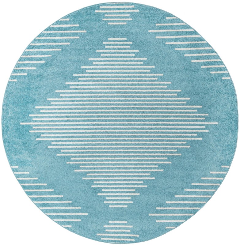 10' x 10' Knox · Diamond rug, light blue