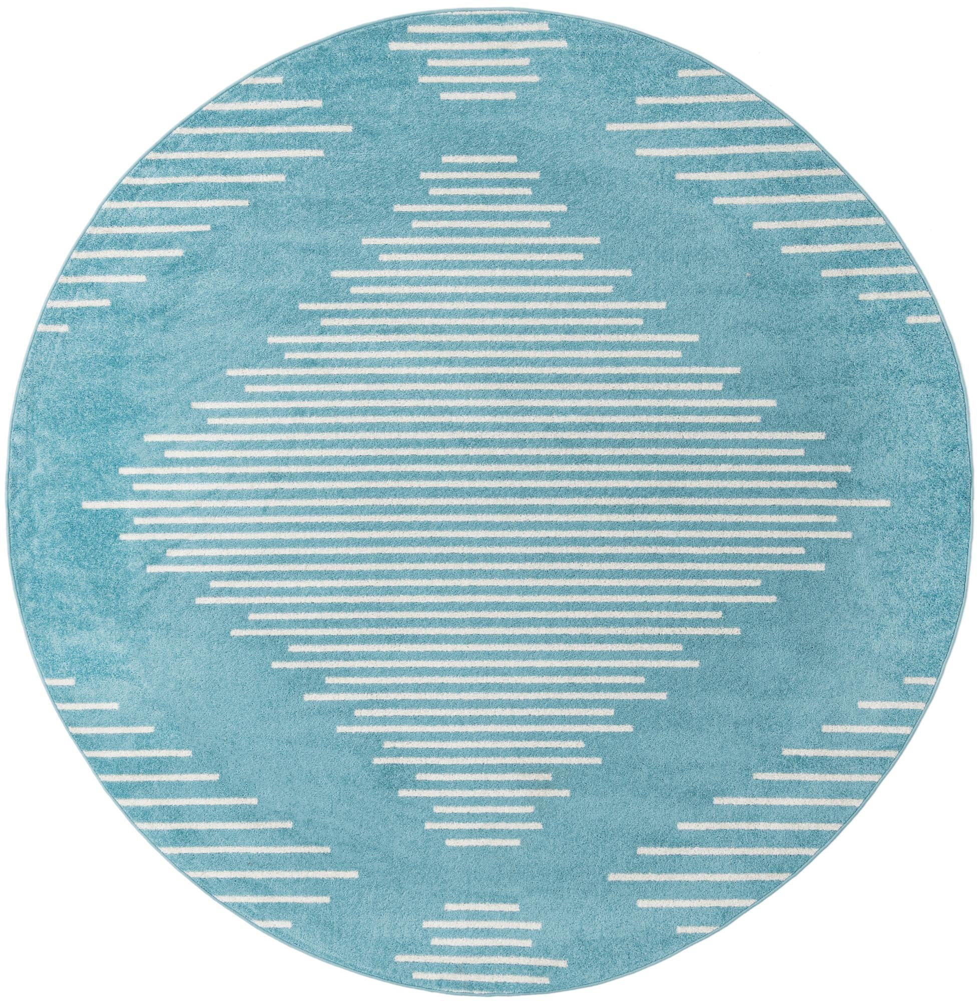 10' x 10' Knox · Diamond rug, light blue