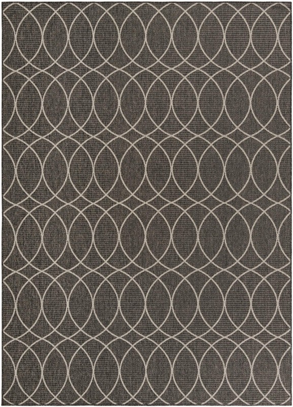 7' 10 x 11' Atkins · Geometric Outdoor Rug, charcoal