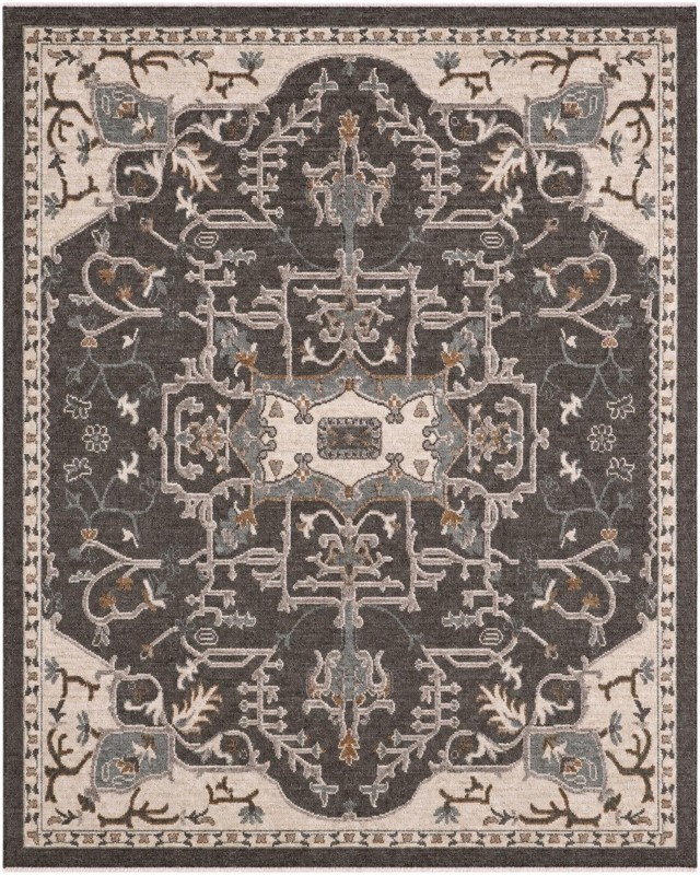Colter · Medallion rug, gray, blue and beige