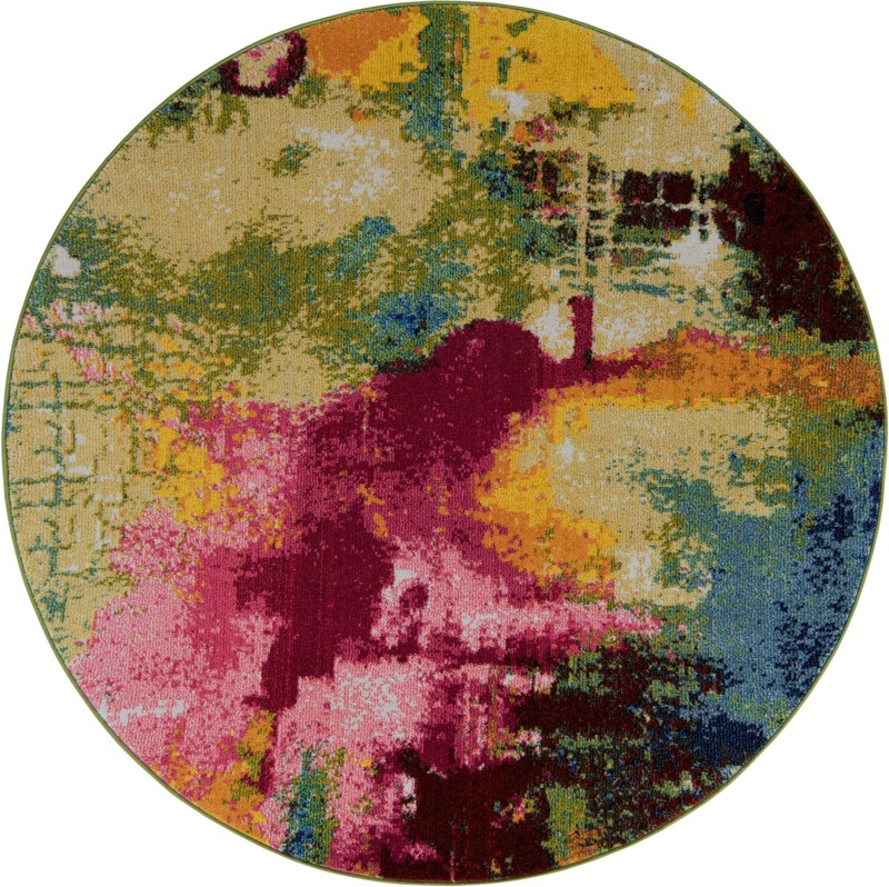 Coniston · Abstract Washable Rug, multi and blue