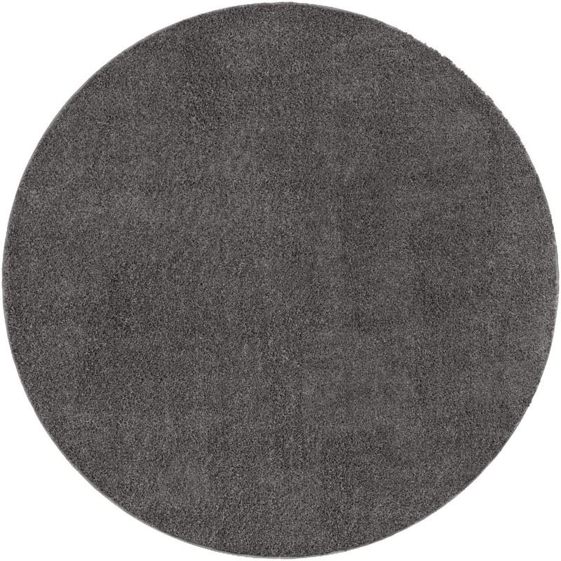 4' x 4' Calvert · Solid Shag Rug, smoke gray