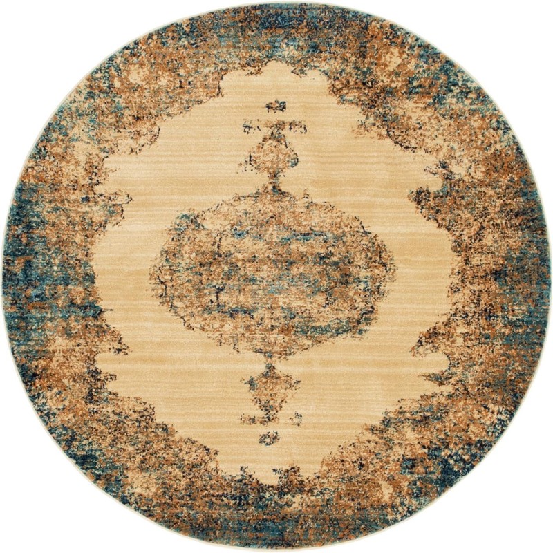 Loring · Border rug, blue