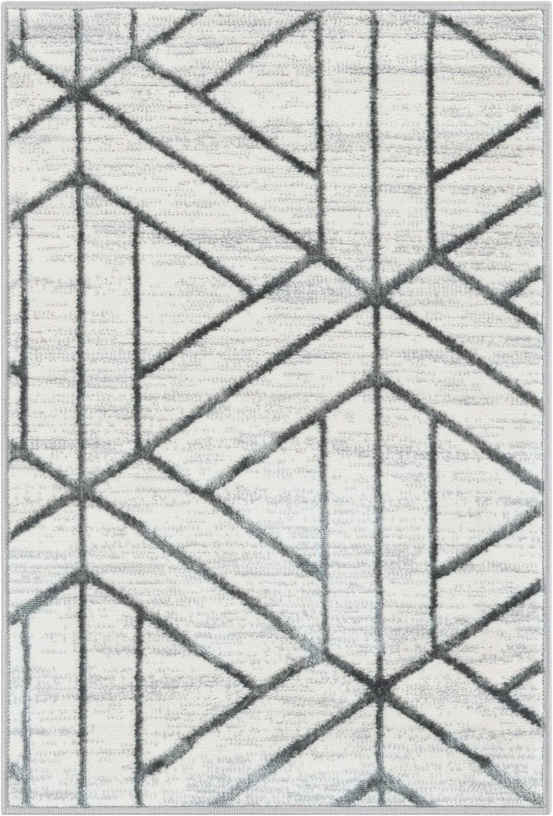 2' x 3' Norwood · Geometric rug, white