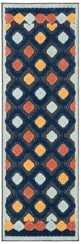2' x 6' Beale · Border Outdoor Rug, charcoal