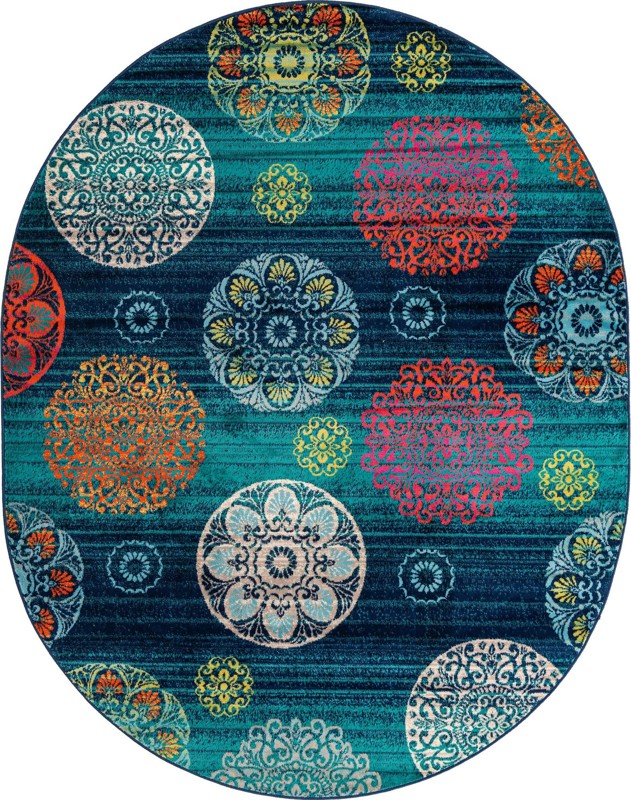 Kendrick · Medallion rug, navy