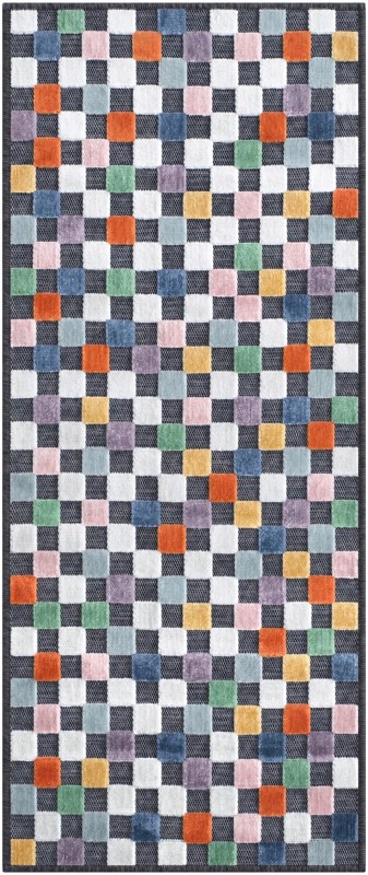 Carmichael · Checkered Outdoor Rug, multicolor and cream