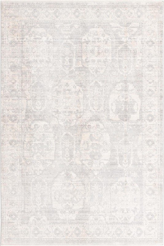 5' 3 x 8' Pullman · Border rug, gray
