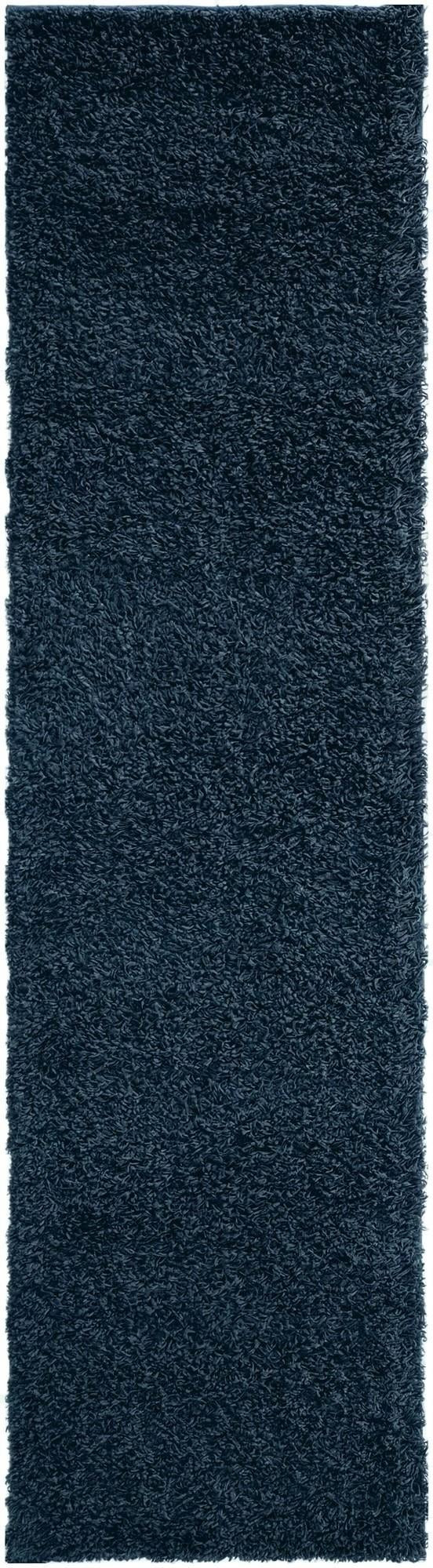 2' x 8' Jameson · Solid shag rug, sapphire blue