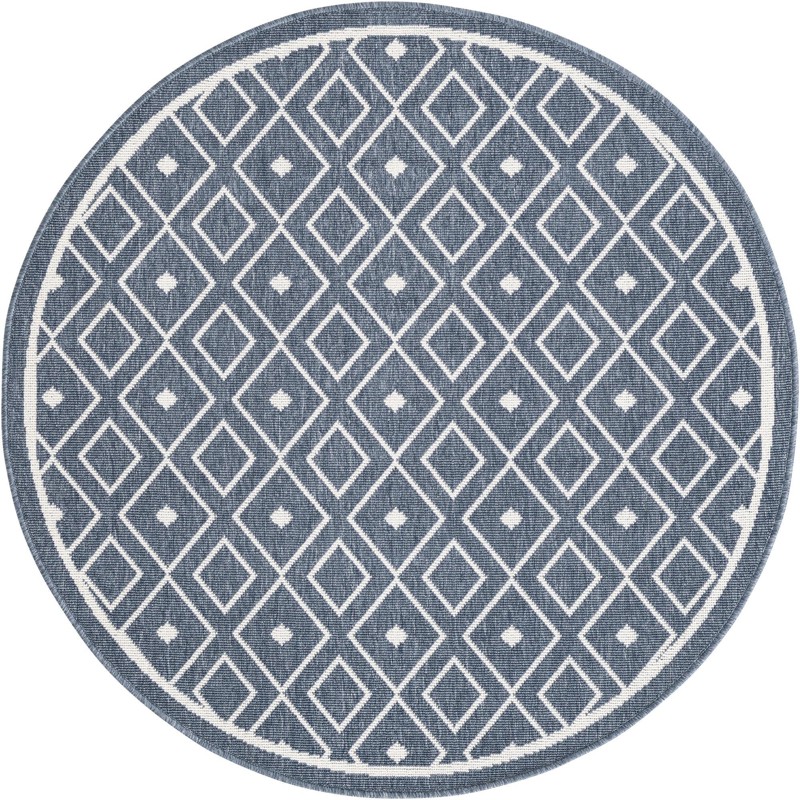 4' x 4' Revell · Border Outdoor Rug, navy