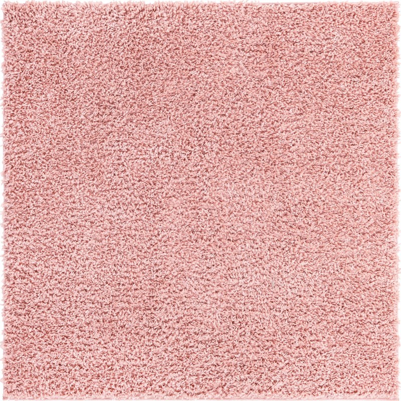 7' x 7' Dunham · Solid Shag Rug, pink