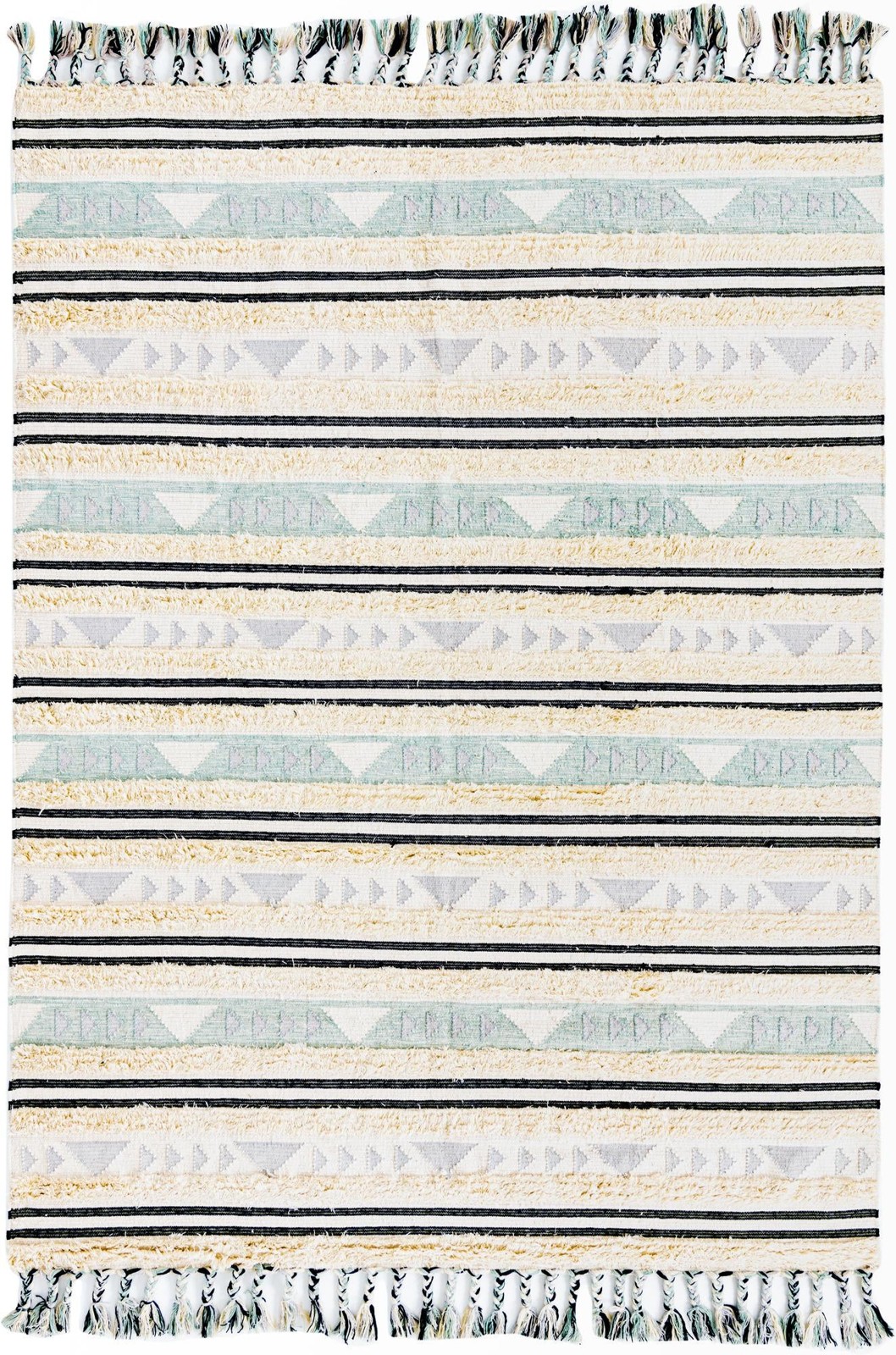 8' x 11' Tolbert · Geometric Wool Rug, aquamarine