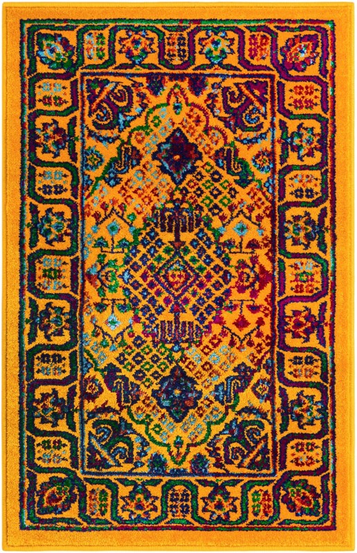 2' x 3' Lawson · Border rug, multi