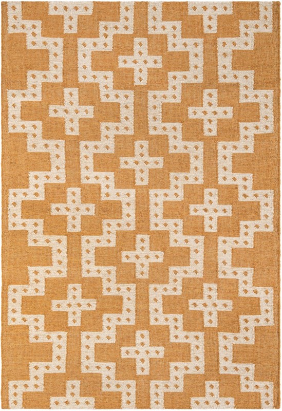 Earley · Diamond Wool Rug, gold and ivory