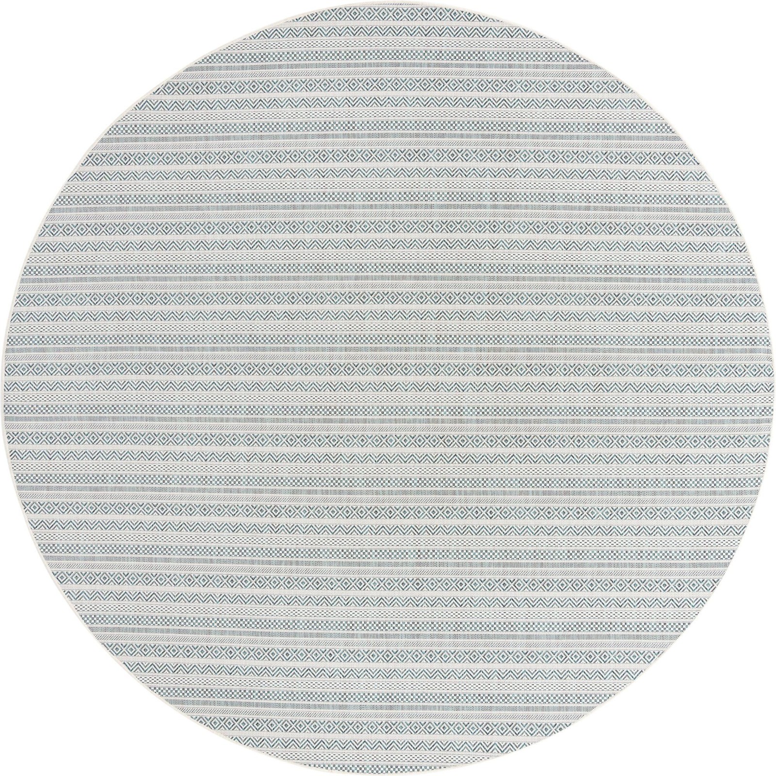 10' x 10' Merlin · Chevron Outdoor Rug, teal