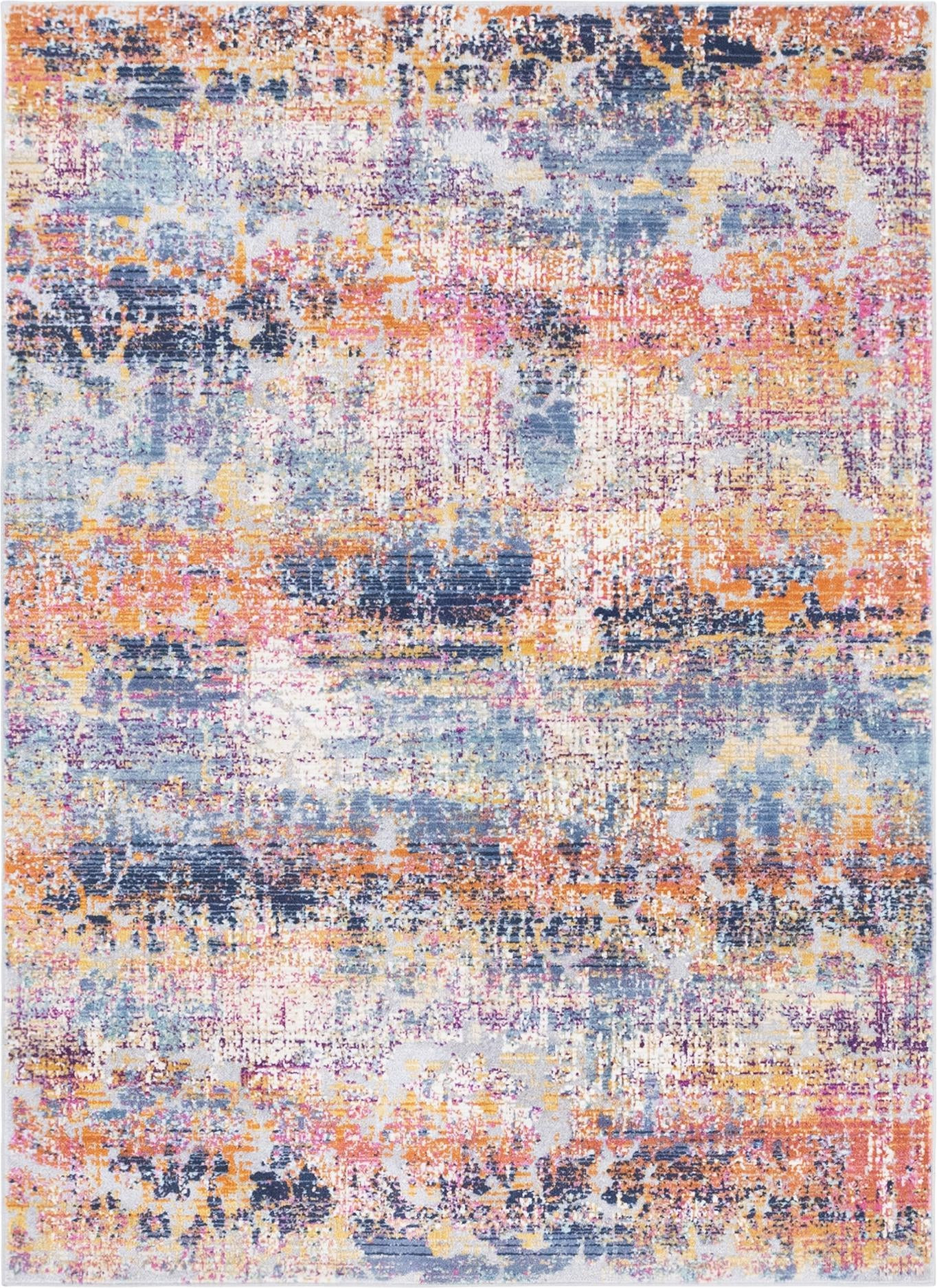 4' x 6' Kendall · Abstract rug, multi and terracotta