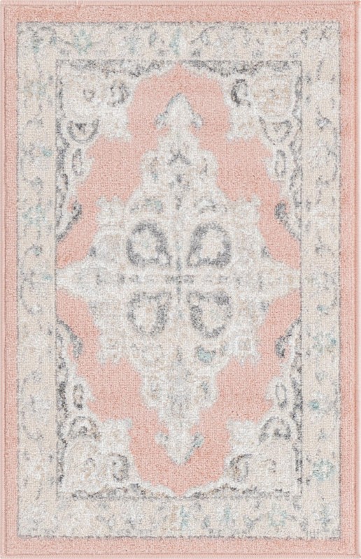 2' x 3' Selby · Border rug, rose