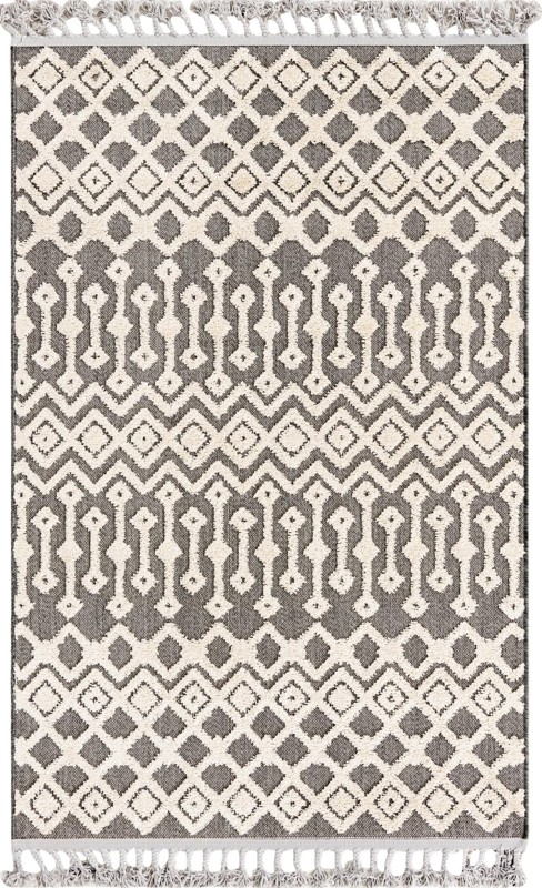 4' x 6' Rothwell · Chevron rug, charcoal