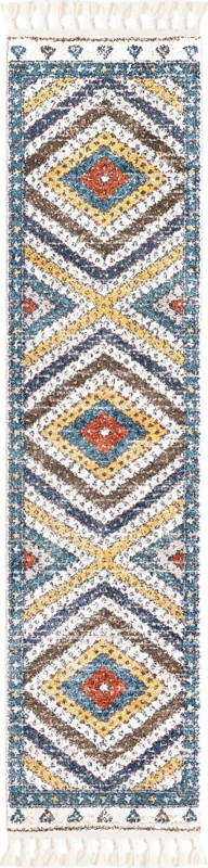 2' x 8' Nimmo · Border rug, blue