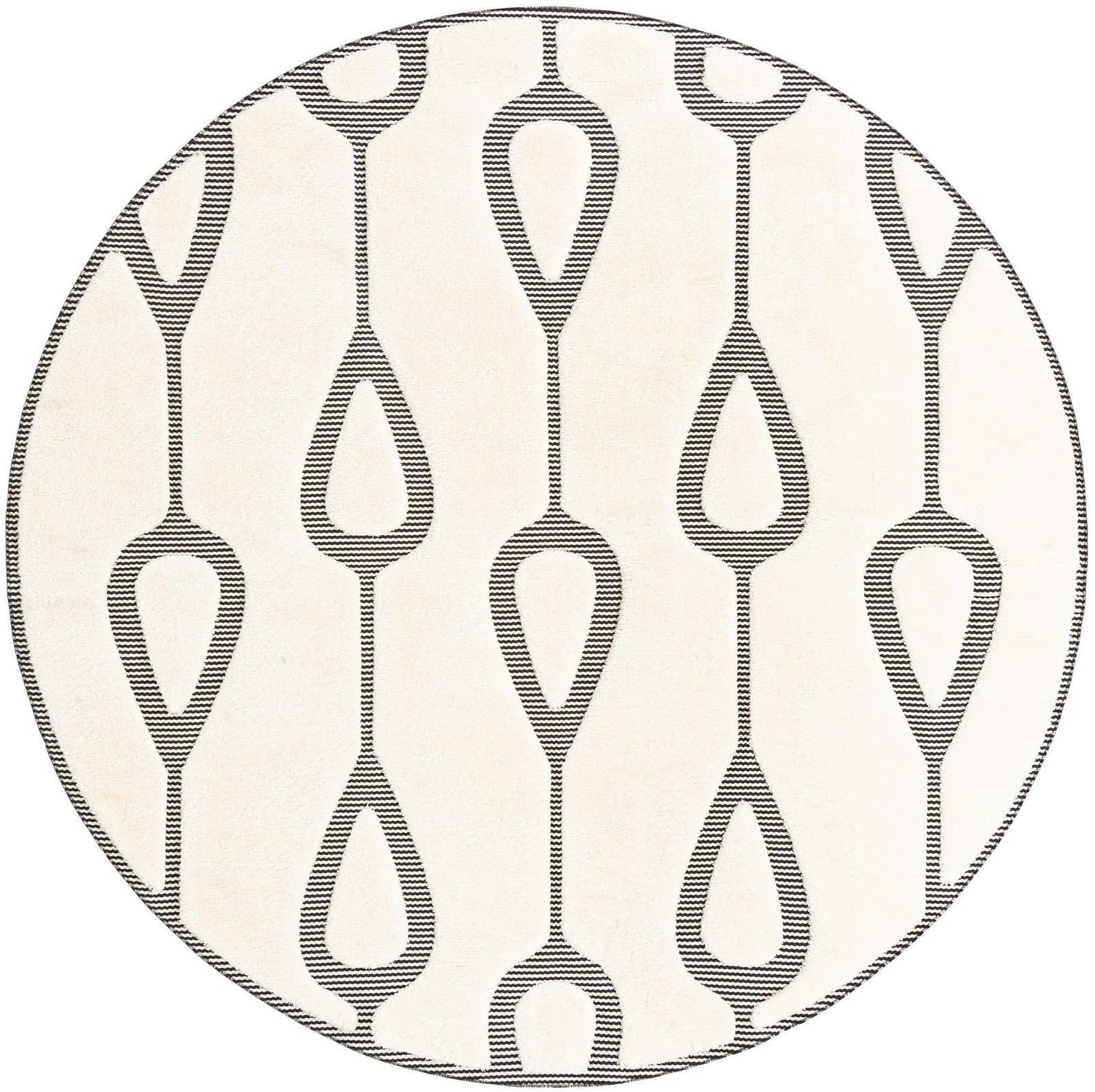 7' 10 x 7' 10 Russell · Geometric rug, ivory white