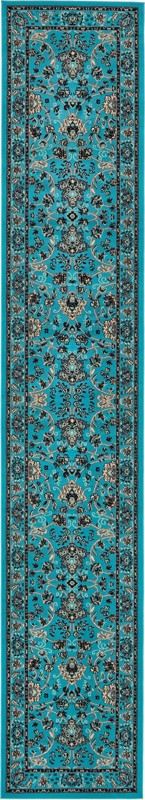 3' x 16' 5 Annapolis · Border rug, turquoise