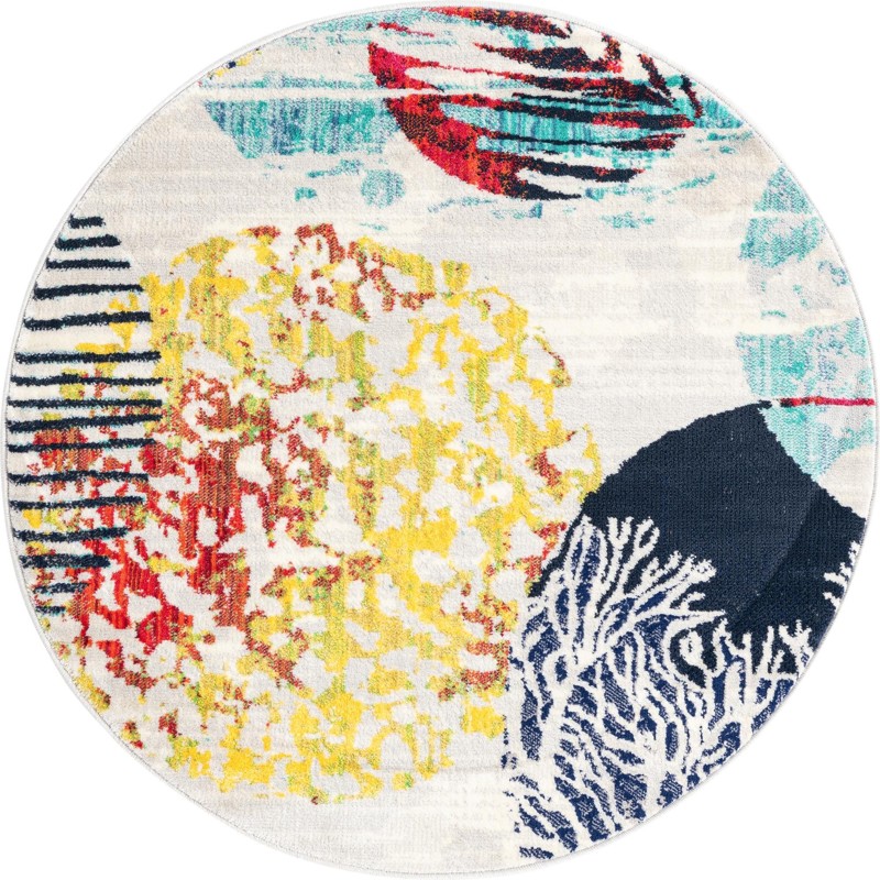 4' x 4' Dagwell · Abstract rug, multi