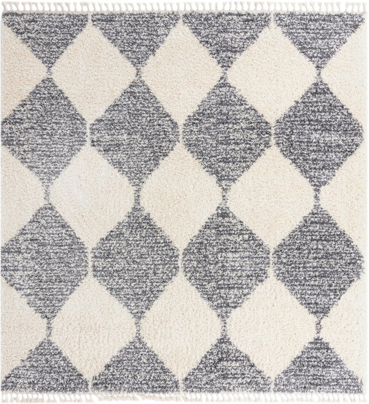 Newton · Diamond Shag Rug, white
