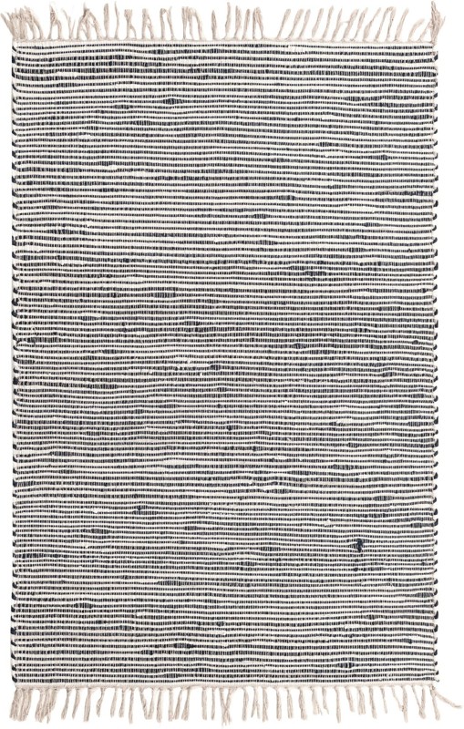 4' 1 x 6' 1 Milbank · Striped Chindi Rug, navy and ivory