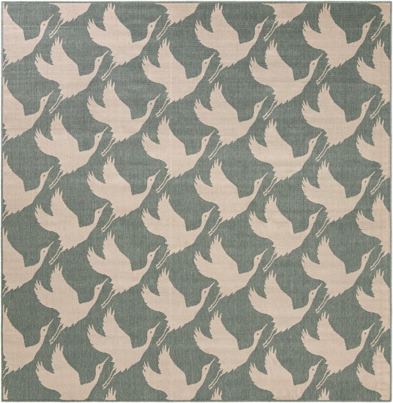 Hanover · Pictoral Outdoor Rug, stone blue