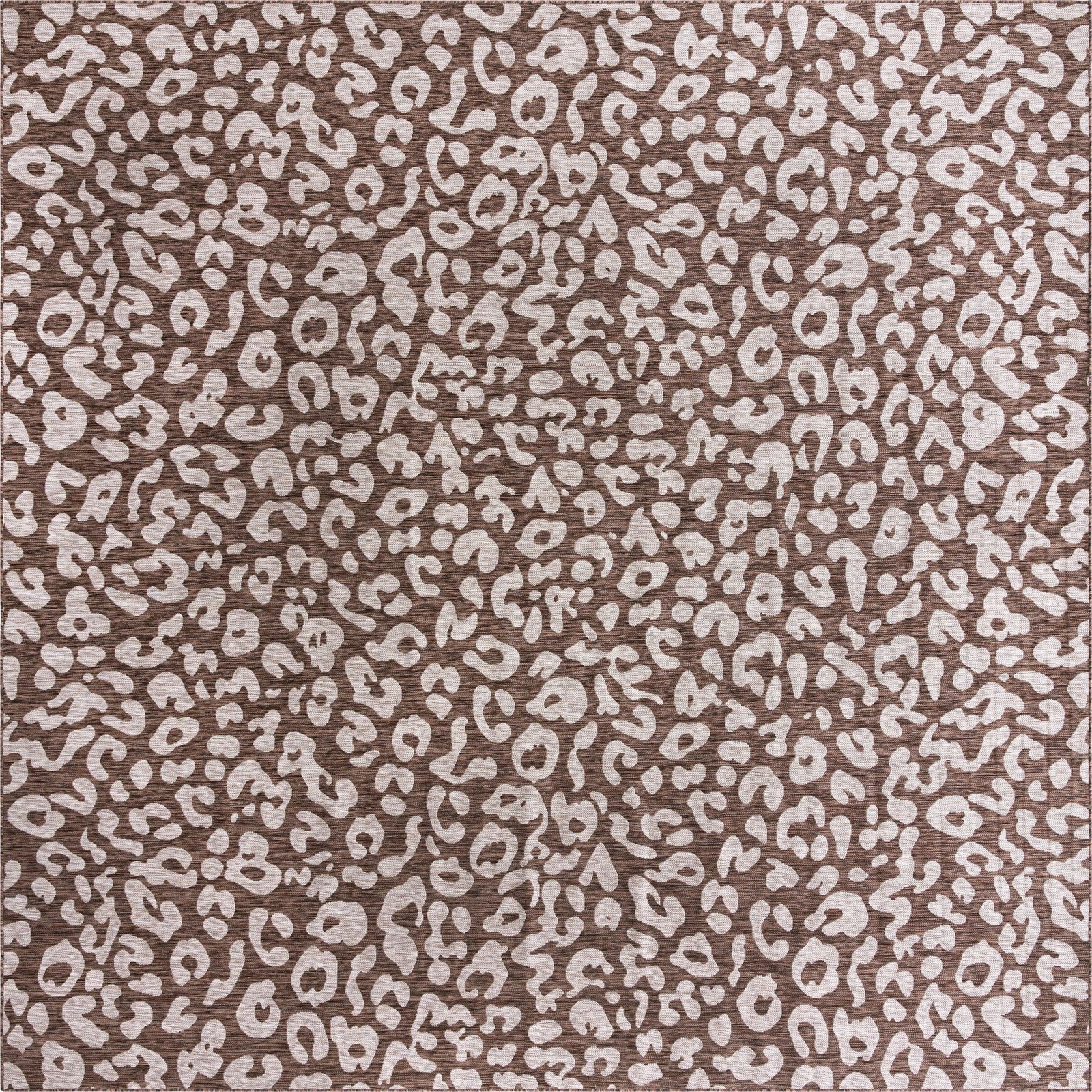 13' x 13' Cardamom · Animal print Outdoor Rug, brown