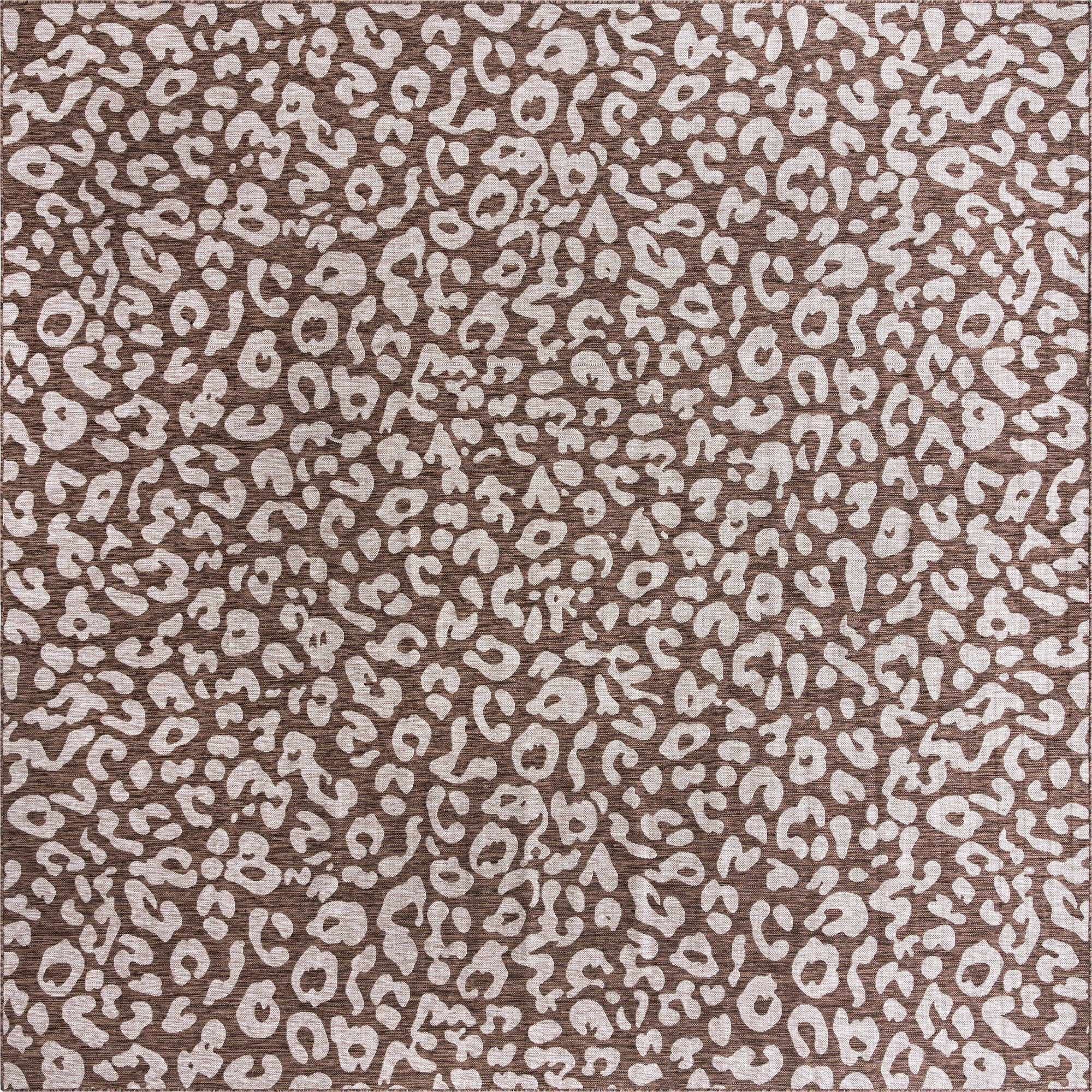 13' x 13' Cardamom · Animal print Outdoor Rug, brown