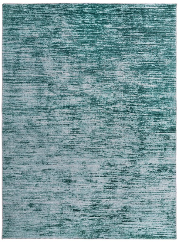 Prewitt · Abstract striped rug, teal and ivory