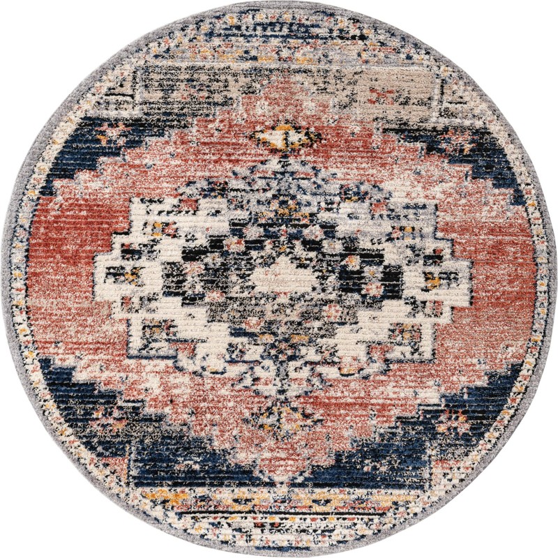 Burton · Medallion rug, rust red